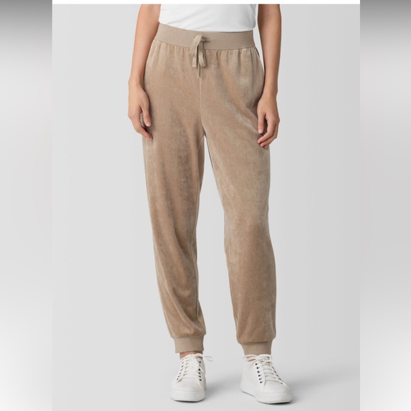 Eileen Fisher Pants - Eileen Fisher NWT Small Biscuit Ankle Track Pant Cotton Pockets